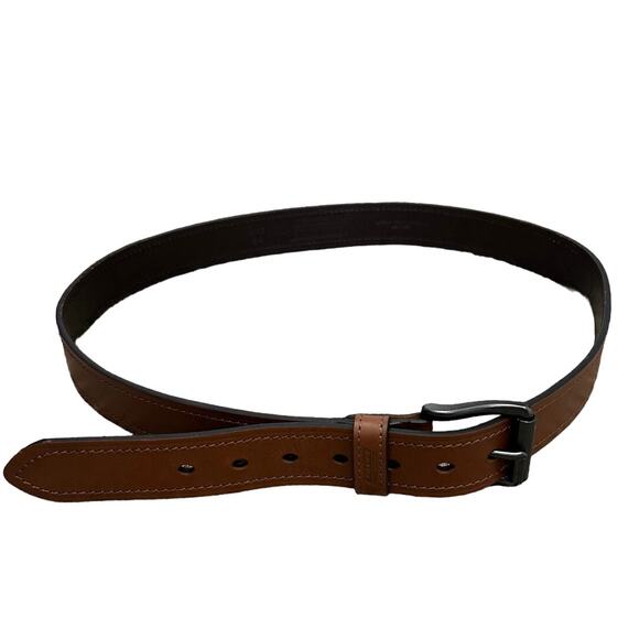 Dickies Adjustable Leather Belt Men's Sz 44 Brown Classic Timeless Preppy Sporty - Picture 1 of 5